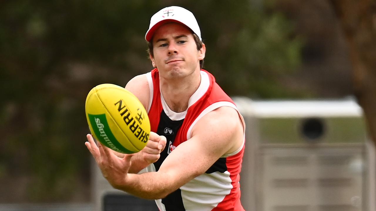 Jack Higgins during his first training session with the Saints. Picture: Getty Images