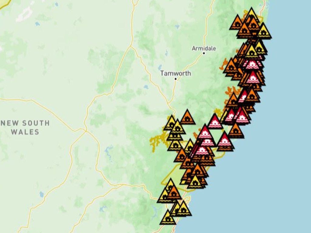All the warnings in place across NSW.