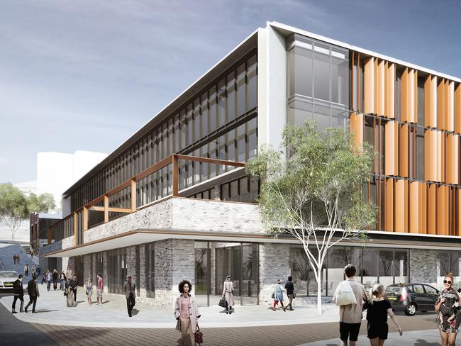 An artist’s impression of the ATO building in Gosford, which is nearing completion.