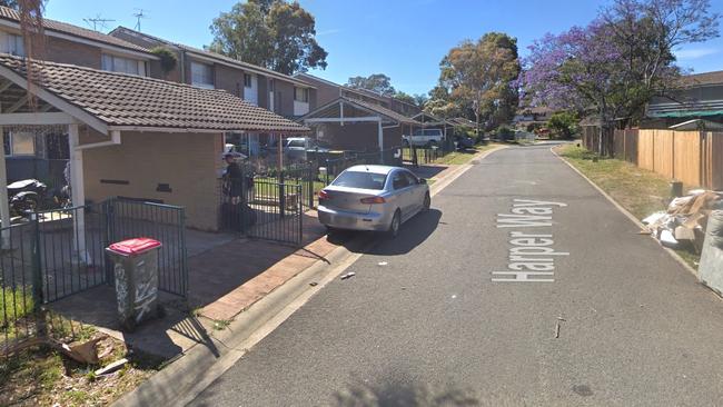 Gordon is accused of shooting a gun at Harper Way, Ingleburn. Picture: Google Maps