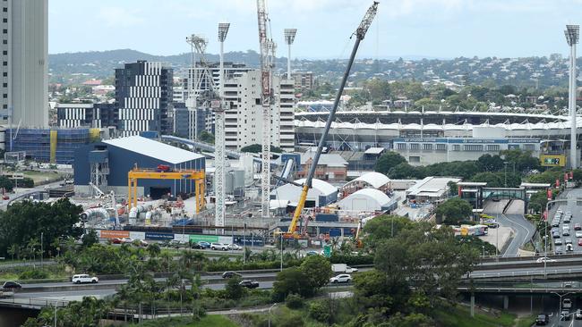 Site works underway for Cross River Rail at Woolloongabba. Photographer: Liam Kidston.