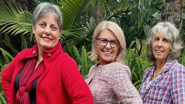 Wendy Richardson (left) with her sisters Julie Ryan and Lindy Shepherd. Picture: Supplied