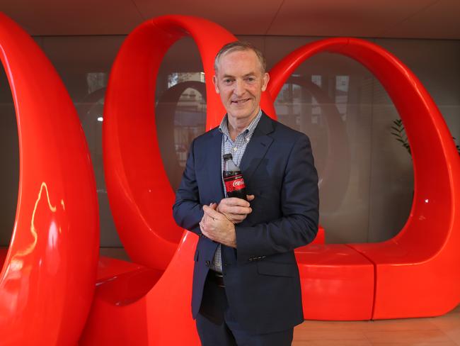 12/05/2021. Peter West, new boss of Coca Cola Amatil Australia, New Zealand, Indonesia and Pacific, photographed at their headquarters in North Sydney. Britta Campion / The Australian