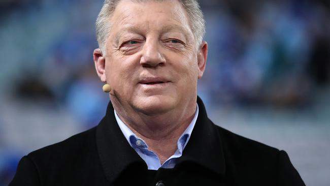 SYDNEY, AUSTRALIA - JULY 10: Phil Gould smiles during a tv broadcast before game three of the 2019 State of Origin series between the New South Wales Blues and the Queensland Maroons at ANZ Stadium on July 10, 2019 in Sydney, Australia. (Photo by Mark Metcalfe/Getty Images)