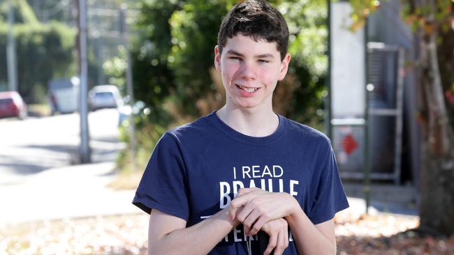 Blind from birth, 15-year-old Connor McLeod successfully lobbied the Reserve Bank to have tactile features on all new bank notes.