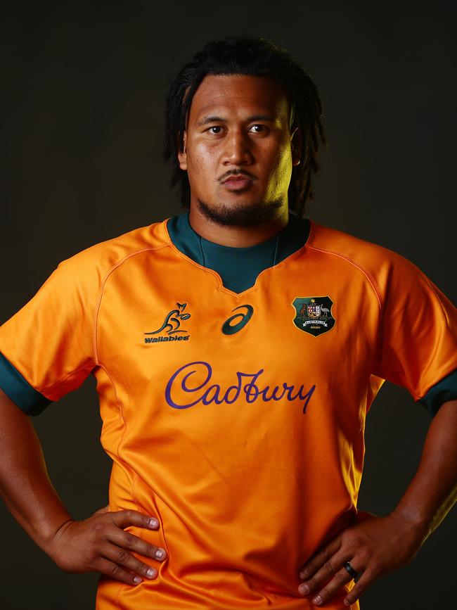 Brandon Paenga-Amosa has been recalled to the Wallabies squad and could play his first Test in three years. Picture: Getty Images for Rugby Australia