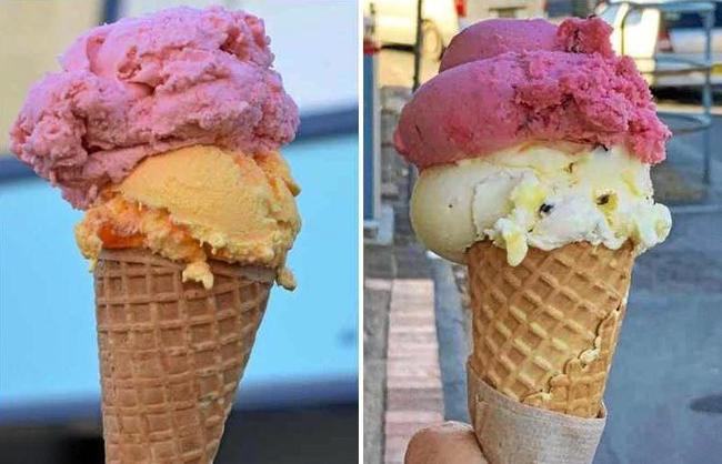 LICK AWAY: An ice cream cost $4 at Muzza's Milkbar in Evans Head and $7 in Byron Bay. And that's only the icecream. Picture: Susanna Freymark