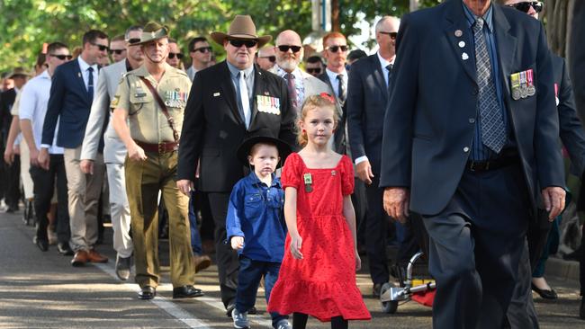 Anzac Day 2025. Strand parade in Townsville. Picture: Evan Morgan