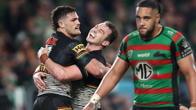 Nathan Cleary is confident teammate Dylan Edwards could handle playing out of position if he’s picked to make his Kangaroos debut. Picture; Mark Metcalfe/Getty Images