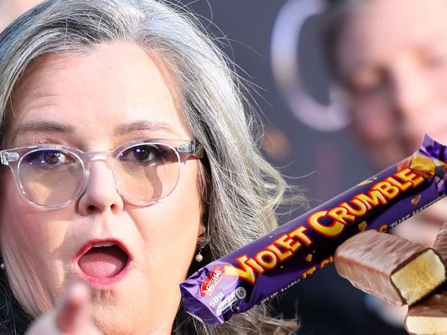 Rosie O'Donnell loves violet crumble artwork