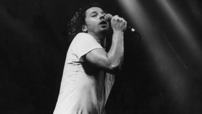 Hutchence fronts INXS in 1993. Picture: Narelle Autio