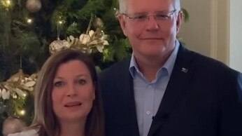 Scott and Jenny Morrison in a Christmas Day video message posted on Instagram and tweeted to followers.