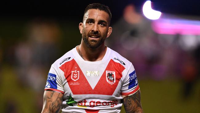 Vaughan has been banned for eight game so is unlikely to pick up a new contract this season. Picture NRL Photos.