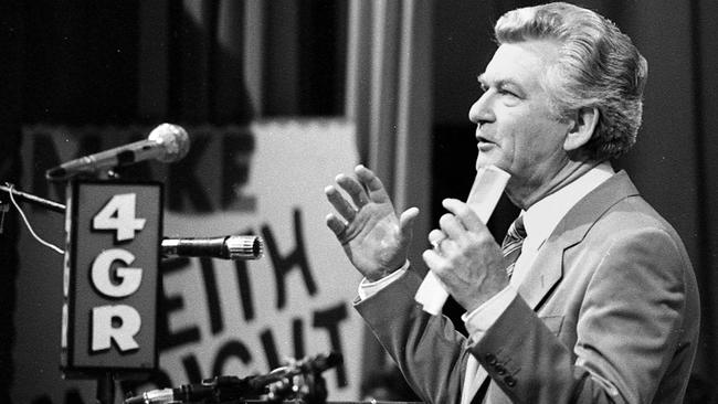 Bob Hawke, former prime minister, in Toowoomba. Picture: Errol Anderson