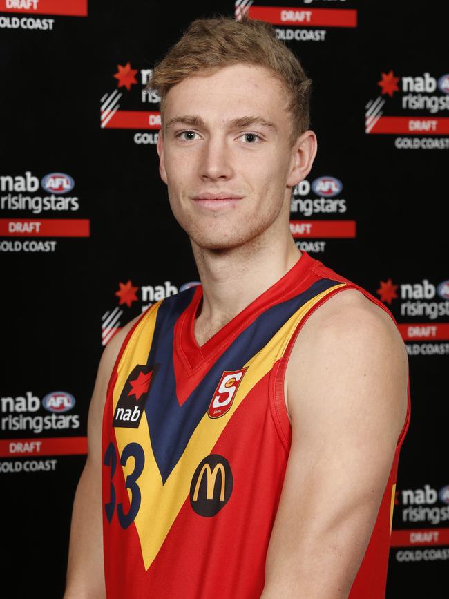 Callum Wilkie in his SA guernsey during the 2014 national under-18 championships. Picture: Michael Willson/AFL Media