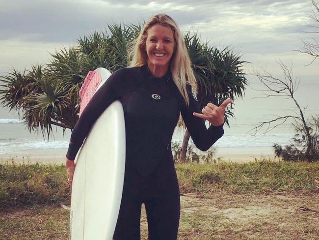 Rachael Bermingham in surf gear. Picture: contributed