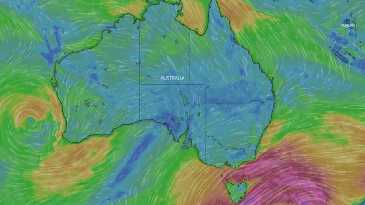 Temperatures have fallen to near-record lows. Picture: Windy