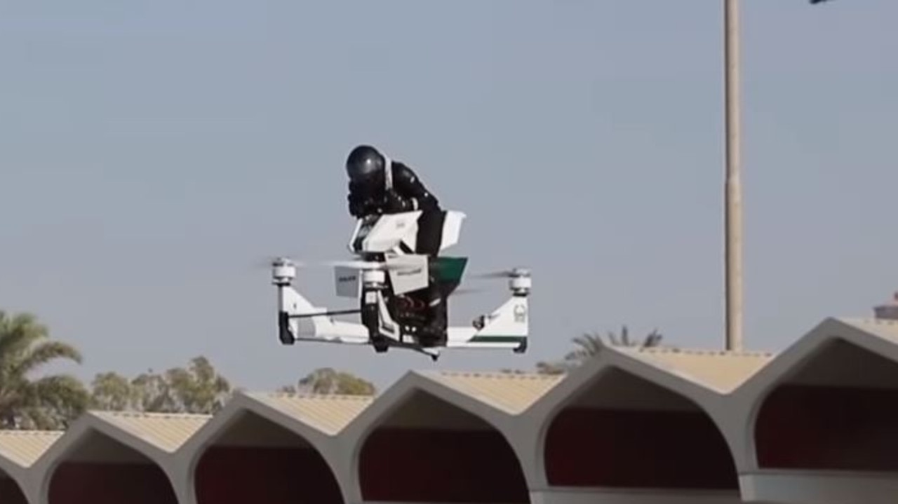 The Hoverbike in action.