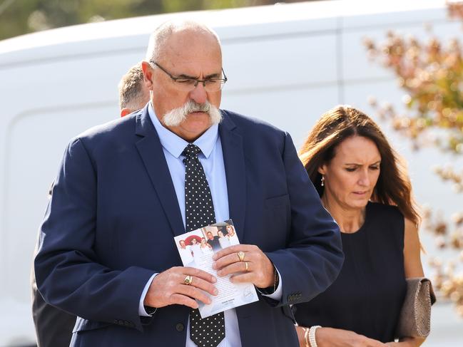 Merv Hughes arrives for the ceremony. Picture: Ian Currie