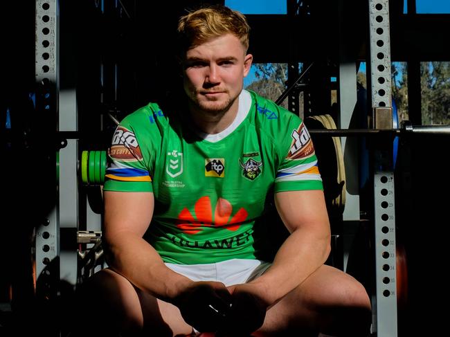 Canberra Raiders rookie Hudson Young speaks for the first time about his NRL drugs ban and his 18-month stint in juvenile detention. Picture Kleber Osorio