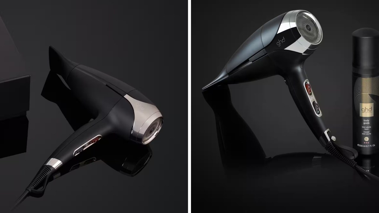 This ghd hair dryer is known for drying hair quickly no matter your hair type. Image: ghd