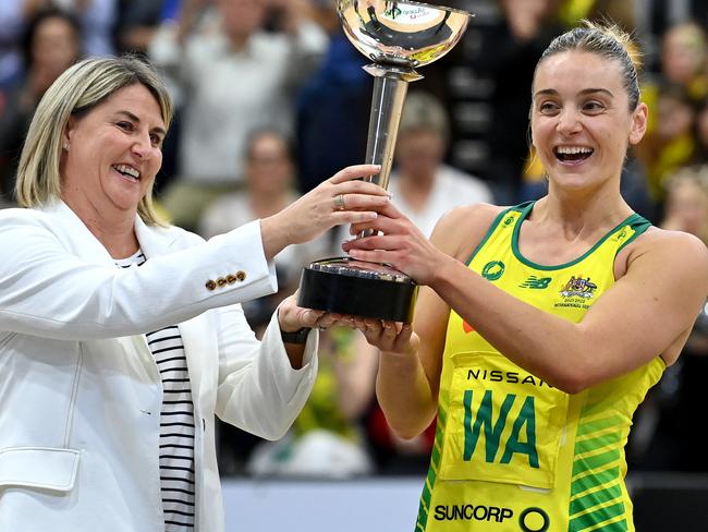 Watson, Marinkovich and the Diamonds prevailed in last year’s Constellation Cup series. Picture: Bradley Kanaris/Getty Images