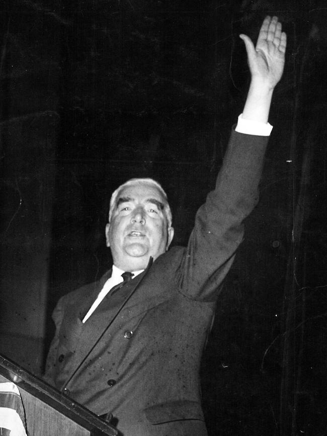 Robert Menzies at the Melbourne Town Hall, 1951.