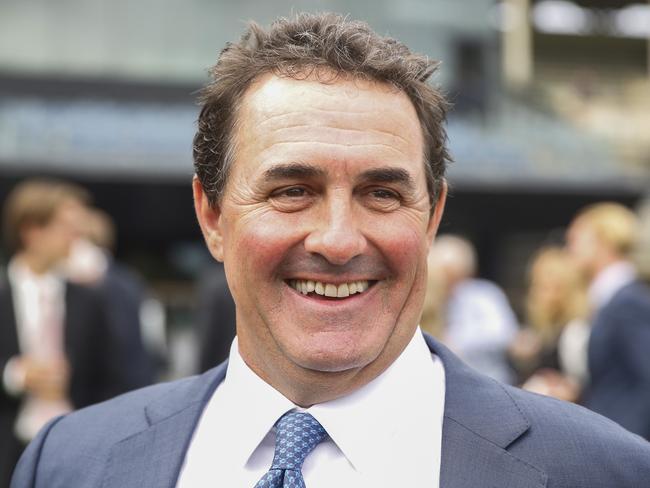 SYDNEY, AUSTRALIA - FEBRUARY 27: Michael Freedman smiles after winning race 7 the Cellarbrations Surround Stakes during Sydney Racing at Royal Randwick Racecourse on February 27, 2021 in Sydney, Australia. (Photo by Jenny Evans/Getty Images)