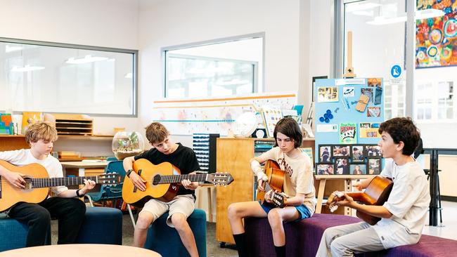 A photo of the school’s Year 7 music program.