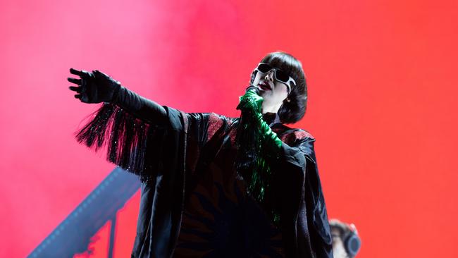 Yeah Yeah Yeahs perform on stage at Splendour in the Grass in 2023. Picture: NCA Newswire/Danielle Smith