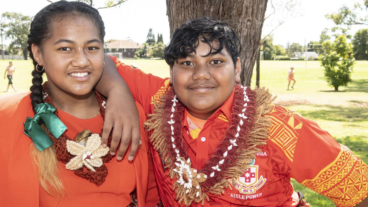 Hifo and Koni Leaaemanu. Harmony Day at Darling Heights State School assembly.