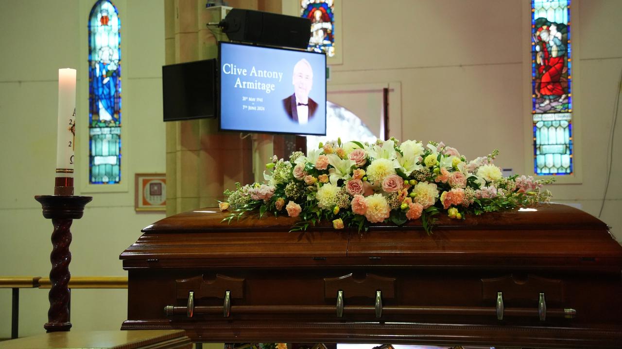 Clive Armitage's funeral service at St Luke's Anglican Church, Toowoomba.