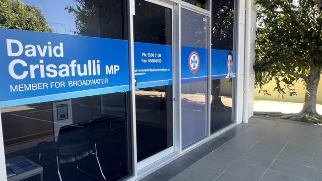 David Crisafulli's electorate office at the Hope Island Central shopping centre.