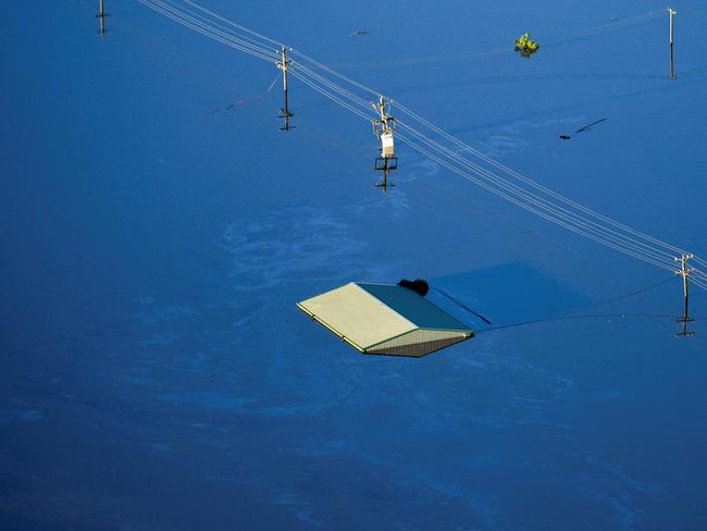 A photo shows flood damages in the Windsor and Pitt Town areas along the Hawkesbury River area of Greater Sydney on March 24, 2021. Picture: Lukas Coch / POOL / AFP