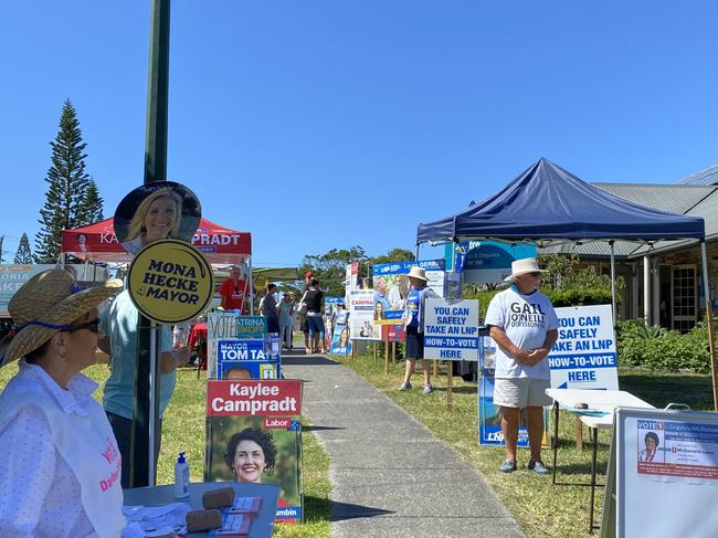 Tugun pre-polling booth and Tugun community centre on the Gold Coast for the 2020 local government elections. Picture: Andrew Potts