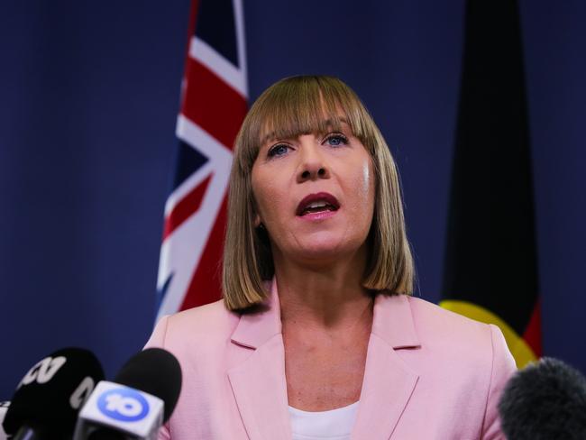 NSW Minister for Transport Jo Haylen said 402 train services were cancelled on Wednesday morning, with the figure expected to rise to about 1000 through the day. Picture: NewsWire/ Gaye Gerard