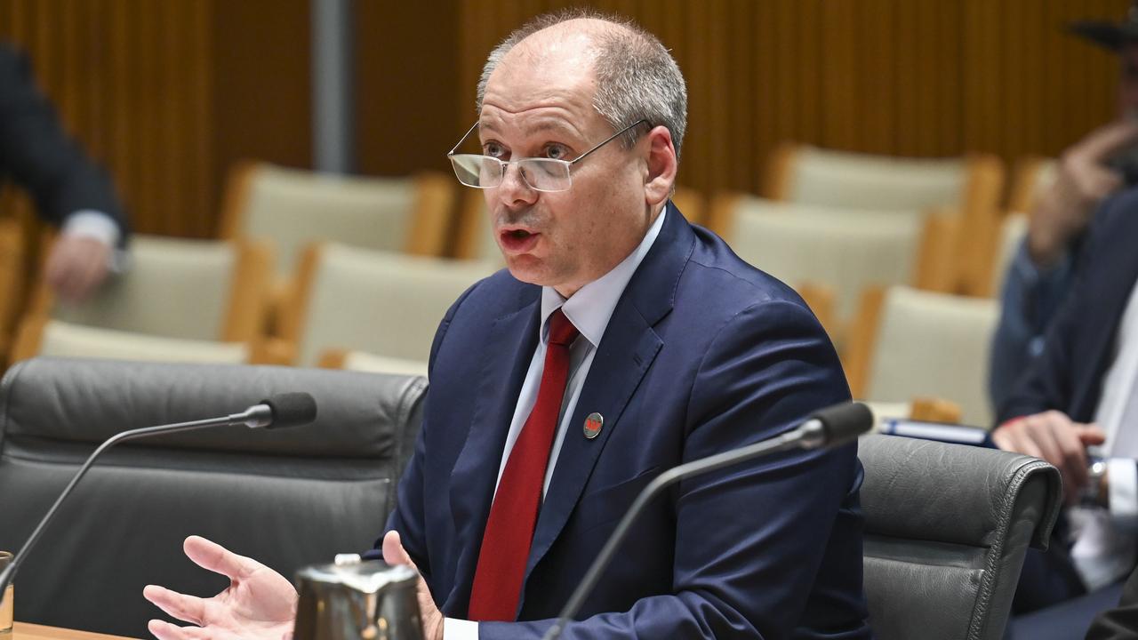 Westpac chief executive Peter King during the House Standing Committee on Economics at Parliament House in Canberra. Picture: NewsWire / Martin Ollman