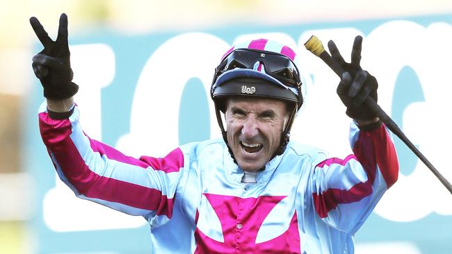 Glen Boss took his Group 1 career tally to 91 after winning the Sydney Cup on Etah James. Picture: Getty Images