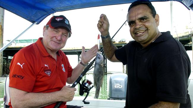 Former Essendon coach Kevin Sheedy and ex-Bombers star Michael Long are thrilled to see the Dreamtime match being played in the Northern Territory.