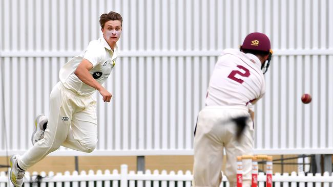 Wests bowler Tom Whitney is quick. Picture, John Gass