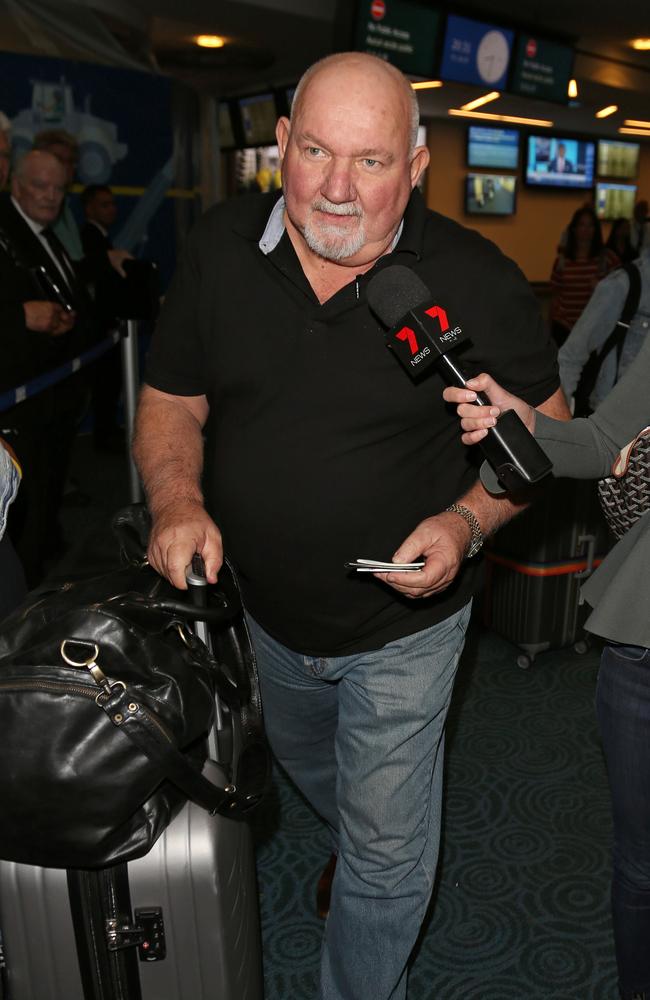 Homicide Squad detective Detective Chief Insp Wayne Walpole arrives in Vancouver airport. Picture: Clint Brewer