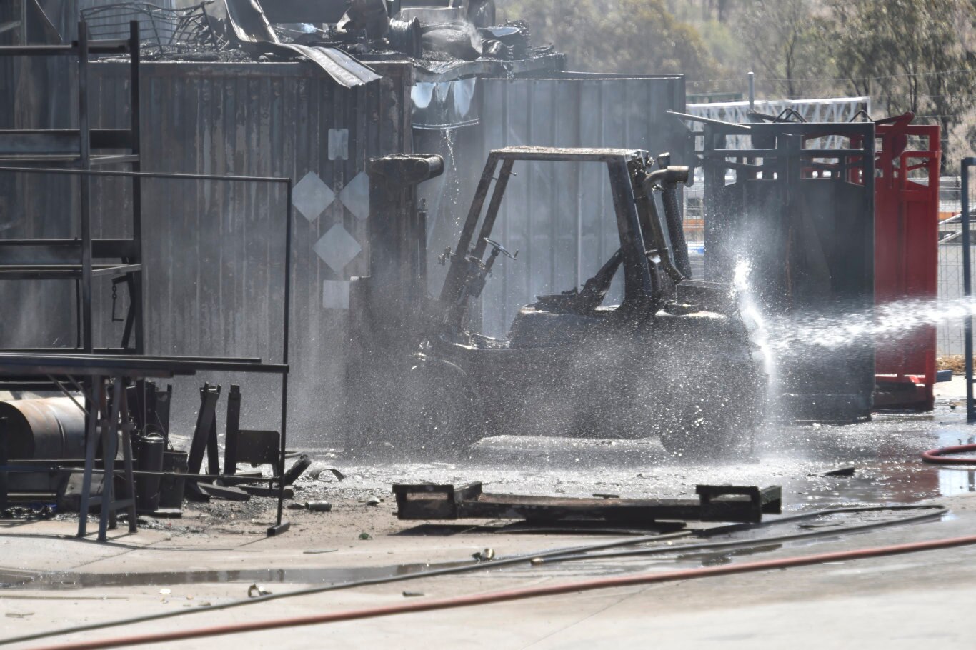 Fire at Leicht's Welding Industries in Goombungee.Leicht's Country Industries Australia November 2019 Picture: Bev Lacey