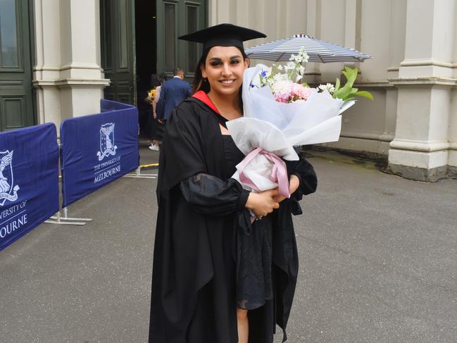 Dr Navrit Brar (MD Doctor of Medicine) at the University of Melbourne graduations held at the Royal Exhibition Building on Saturday, December 7, 2024. Picture: Jack Colantuono