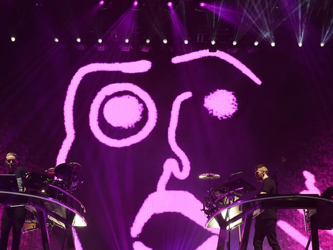 INDIO, CA - APRIL 23: DJs Disclosure perform onstage during day 2 of the 2016 Coachella Valley Music & Arts Festival Weekend 2 at the Empire Polo Club on April 23, 2016 in Indio, California. (Photo by Kevin Winter/Getty Images for Coachella)