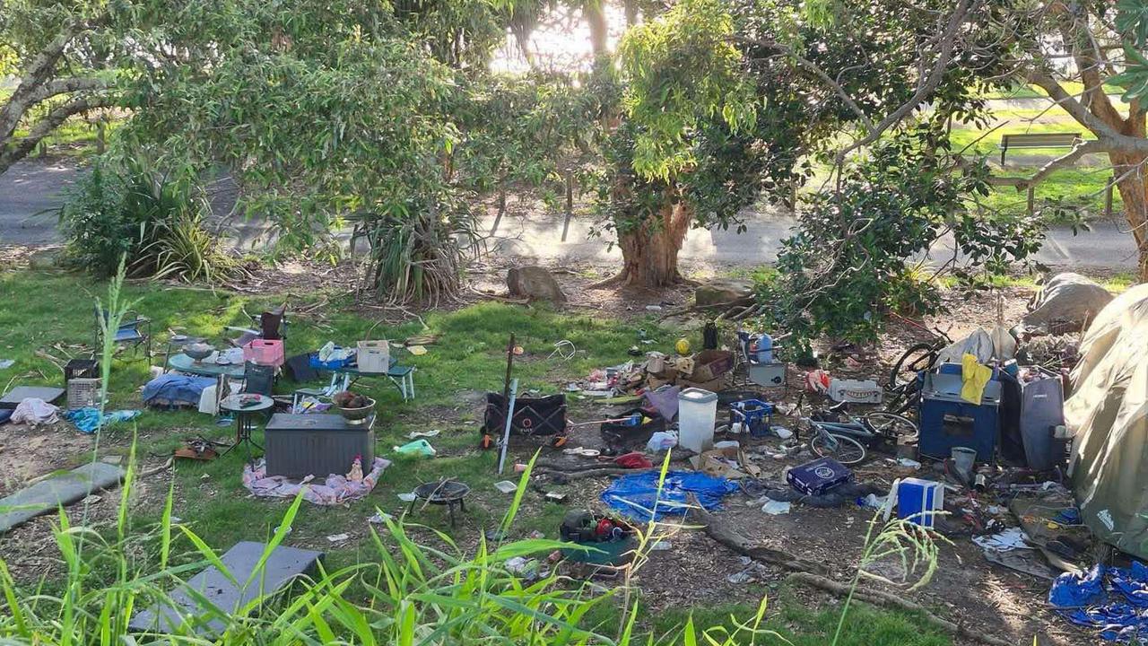 Redcliffe Peninsula locals are concerned about the rubbish and growing tensions from residents sleeping rough at Gayundah Wreck. Photo: supplied