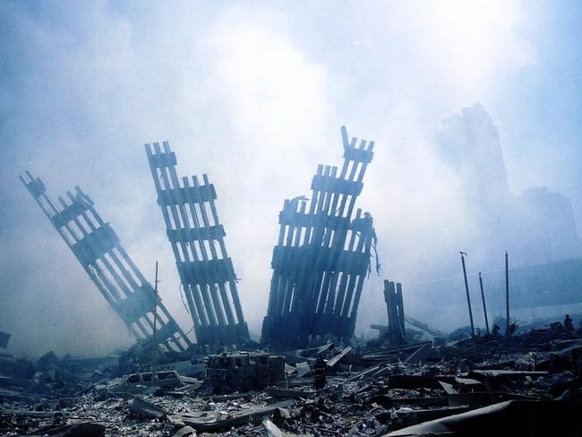 The rubble of the World Trade Centre. Picture: Alex Fuchs