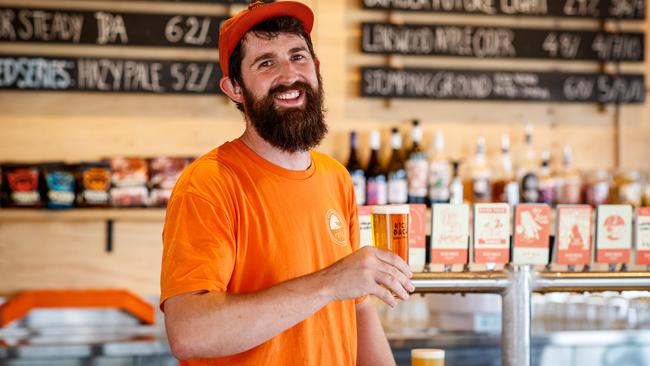 Brenton Schoemaker, head brewer at Kick Back Brewing. Picture: Matt Turner