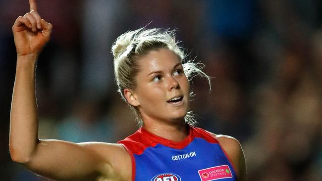 Katie Brennan in action for the Bulldogs. Pic: Getty Images