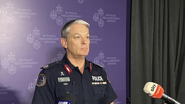 NT Police Assistant Commissioner Travis Wurst slammed the “callous” action of the group. Picture: Harry Brill.