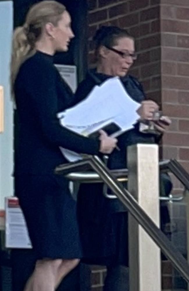 Cindy Lee Tree (right) leaves Mackay courthouse after she was found guilty of animal negligence. She is with Macrossan and Amiet solicitor Brigid Paterson. Picture: Janessa Ekert